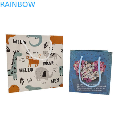 Embalagem personalizada Bolsa de papel Kraft de alta qualidade Bolsa de compras biodegradável Bolsa de tecido