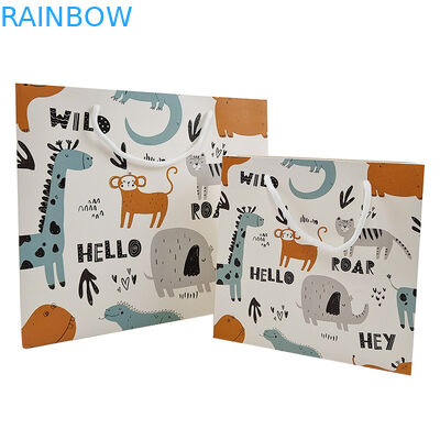 Embalagem personalizada Bolsa de papel Kraft de alta qualidade Bolsa de compras biodegradável Bolsa de tecido