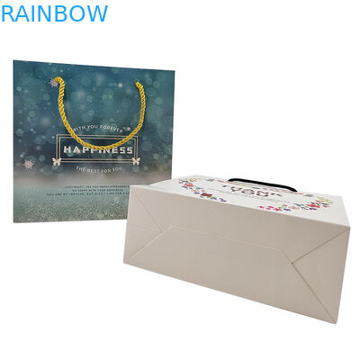 Bolsas de papel personalizadas Logotipo impresso reciclável biodegradável Marrom simples embalagem Bolsa de papel Kraft com torcido Ha