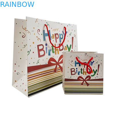 Luxury Brand Custom Logo Shoe Boutique Embalagem Papel Regalo Saco de Compras Para Roupas