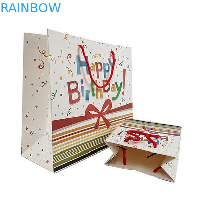 Luxury Brand Custom Logo Shoe Boutique Embalagem Papel Regalo Saco de Compras Para Roupas