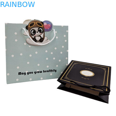 Corda de papel Corda de papel Kraft Saco de papel Manuseio Saco de corda Aceitar personalização Cor embalagem de papel torcido