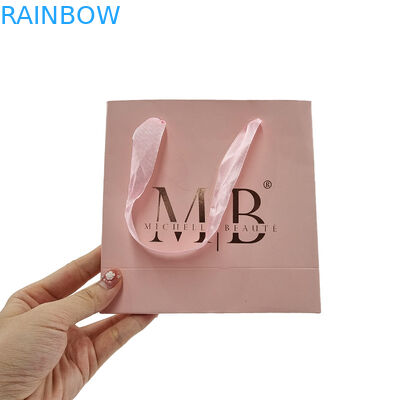 Papel Kraft Branco Venda de Roupas Cosméticas Perfumes Bolsa de Presente Luxo Manuseio Logotipo Personalizado Bolsa de Papel Impressa para Roupas