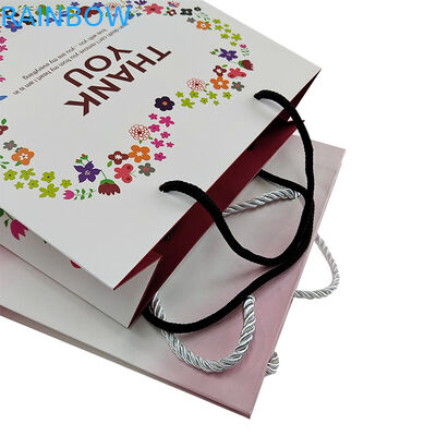 De alta qualidade reciclável personalizar design de cordas de luxo manuseio bolsa de papel de compra