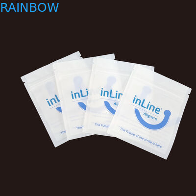 Sacos de embalagem Ziplock reutilizáveis para alinhadores invisíveis claros Sacos de embalagem para remover ortodônticos