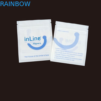 Sacos de embalagem Ziplock reutilizáveis para alinhadores invisíveis claros Sacos de embalagem para remover ortodônticos