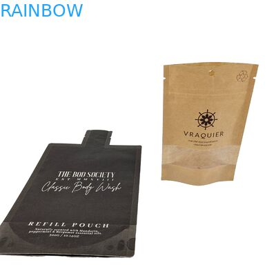 Sacos de selos de folha metálica plana e à prova de odor Sacos de selos de Mylar Heal Saco de janela congelada Textura com buraco de suspenso Saco de selos de três lados