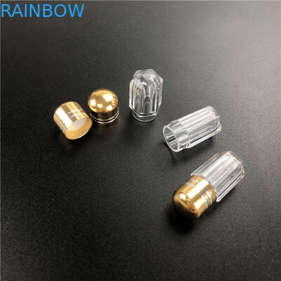 Recipiente plástico de medicina de estilo octogonal com bocal metálico para comprimidos de aumento masculino.