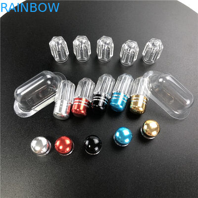 Recipiente plástico de medicina de estilo octogonal com bocal metálico para comprimidos de aumento masculino.