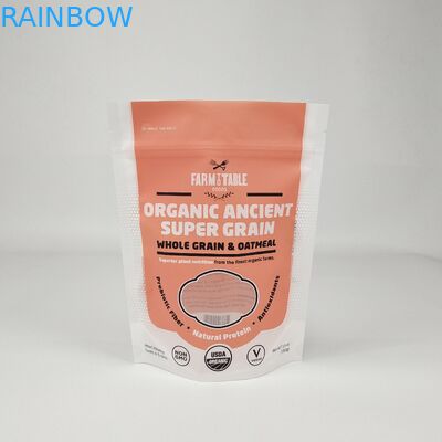 Logotipo personalizado Embalagens alimentares Anti-odor Zip Self Seal Stand Up Pouches Matt Finish Efeito metálico Impresso Stand Up Zippe