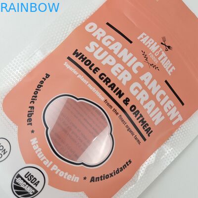 Logotipo personalizado Embalagens alimentares Anti-odor Zip Self Seal Stand Up Pouches Matt Finish Efeito metálico Impresso Stand Up Zippe