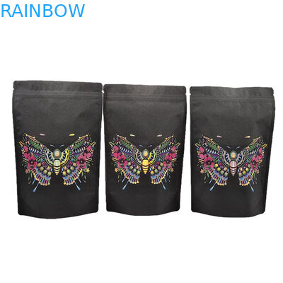 Bolso de embalagem de papel kraft ecológico personalizado com sacos Mylar refeitáveis UV para pó de proteína de especiarias