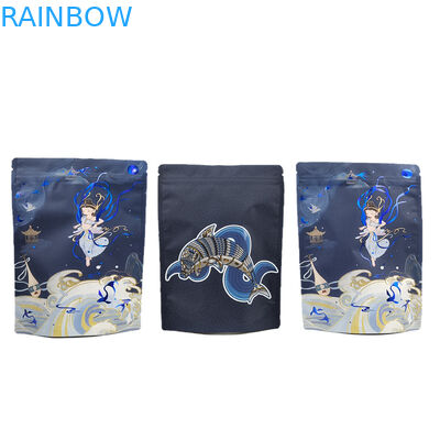 Saco de embalagem de plástico de fecho reutilizável personalizado de alta qualidade para barras de proteína de nozes de chocolate Soft Touch Mylar Bag