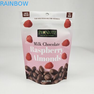 Bolsas de plástico laminadas recolocáveis para alimentos embalagens de design personalizado impresso Ziplock Bolsa poli para frutas secas