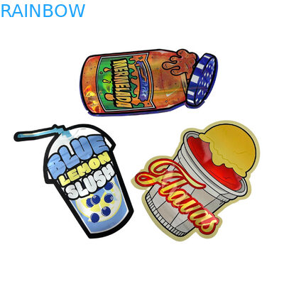 Reciclado especial em forma personalizada 7 14 28g gomas de papel de alumínio à prova de crianças doces bolsa Mylar