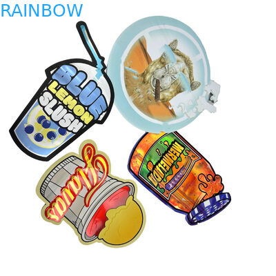 Reciclado especial em forma personalizada 7 14 28g gomas de papel de alumínio à prova de crianças doces bolsa Mylar