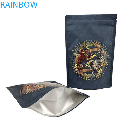 Low MOQ Custom Stand Up Zipper Coffee Pouch Alumínio Folha Recapotável Saco Mylar para Proteína Café Especiarias em Pó