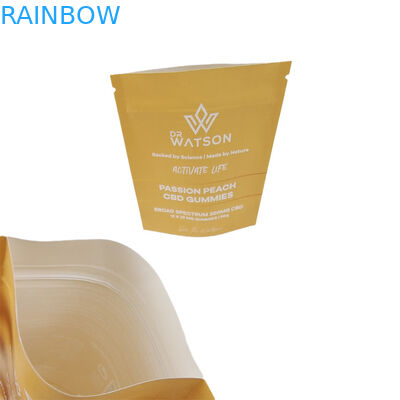 Venda Quente Design Personalizado Impresso Biodegradável Stand Up Kraft Paper Bag Eco Friendly Gummie Candy Embalagem