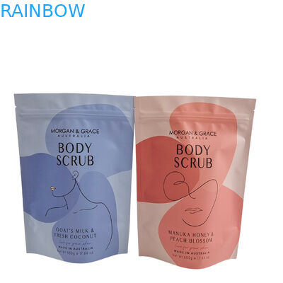 Reciclável Zip Lock Stand Up Pouch Alumínio Foil Body Scrub Enjoy Spa Bath Soak Sea Salt Embalagem de plástico biodegradável