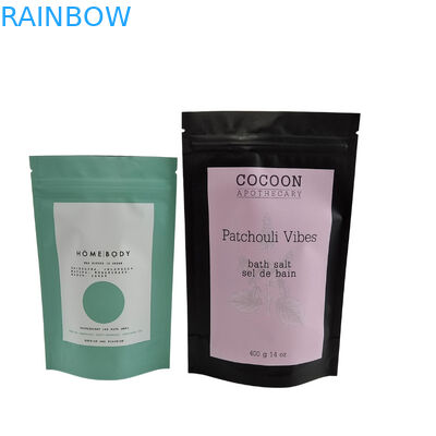 Reciclável Zip Lock Stand Up Pouch Alumínio Foil Body Scrub Enjoy Spa Bath Soak Sea Salt Embalagem de plástico biodegradável