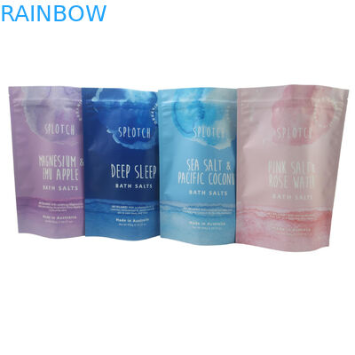 Reciclável Zip Lock Stand Up Pouch Alumínio Foil Body Scrub Enjoy Spa Bath Soak Sea Salt Embalagem de plástico biodegradável