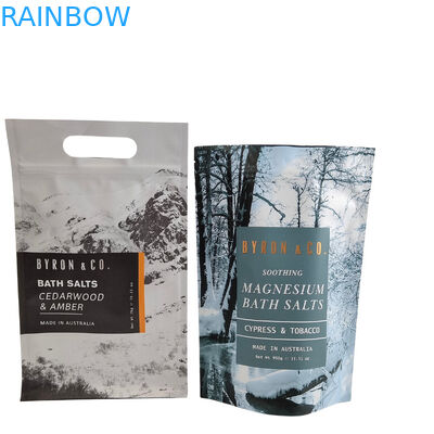 Impressão de logotipo personalizado Ziplock Pouch Body Scrub Sabão Bomba de Banho Embalagem Alumínio Folha Pouch Plastic Zipper Sacos de sal de banho