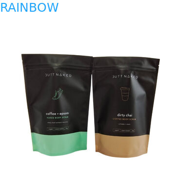 Impressão de logotipo personalizado Ziplock Pouch Body Scrub Sabão Bomba de Banho Embalagem Alumínio Folha Pouch Plastic Zipper Sacos de sal de banho