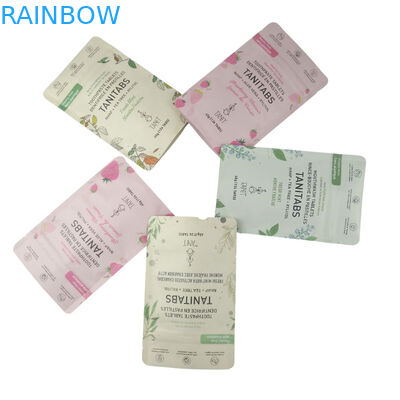 Impressão de marca personalizada Compostabilidade de polietileno biodegradável de qualidade alimentar Papel Kraft Stand Up Pouch Mylar Ziplock Bags