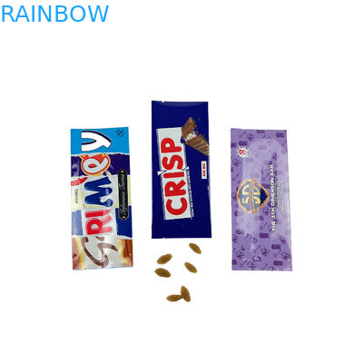 Bolsas de plástico impressas sob medida embalagem de proteína de barra de embrulho de embalagem de barra Bolsa de pó de chocolate chá de café Saquete de sello traseiro