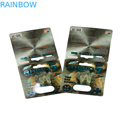 Embalagem de ursinho gomoso Pílulas para melhorar o sexo masculino Bolhas Embalagem de cartão de papel