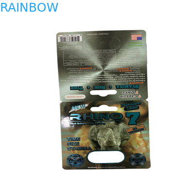 Embalagem de ursinho gomoso Pílulas para melhorar o sexo masculino Bolhas Embalagem de cartão de papel