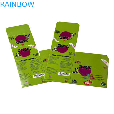 Embalagem de pílulas sexuais Black Mambar Black Panther Embalagem de cartão de bolhas