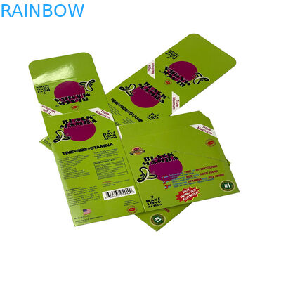 Embalagem de pílulas sexuais Black Mambar Black Panther Embalagem de cartão de bolhas