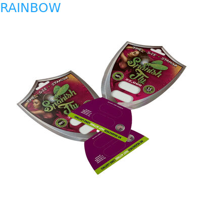 Embalagem de cartão de bolhas de pílula sexual 3D para 1/2 cápsula caixa de visualização de cartão 3D ventricular