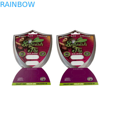 Embalagem de cartão de bolhas de pílula sexual 3D para 1/2 cápsula caixa de visualização de cartão 3D ventricular