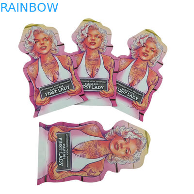 Impressão personalizada Forma Mini Saco Mylar 1g 3.5g 7g 14g 28g Cogumelo Resistente a Olor para Crianças Soft Touch Proof Cali Pack Saco Mylar