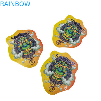 Impressão personalizada Forma Mini Saco Mylar 1g 3.5g 7g 14g 28g Cogumelo Resistente a Olor para Crianças Soft Touch Proof Cali Pack Saco Mylar