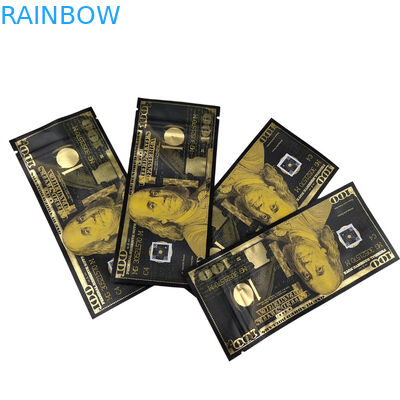 Saco de impressão personalizado Mylar Proof de cheiro Stand Up Pouch Candy Food Packaging 3.5g Mylar Ziplock Bag com janela