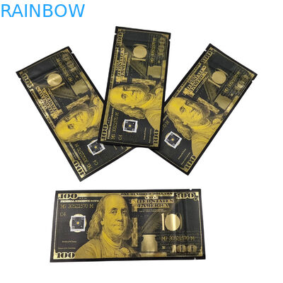 Saco de impressão personalizado Mylar Proof de cheiro Stand Up Pouch Candy Food Packaging 3.5g Mylar Ziplock Bag com janela