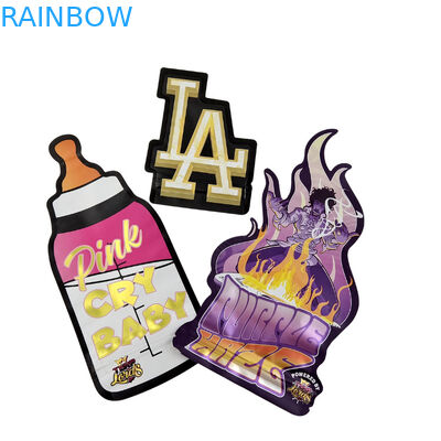 3.5g Embalagem personalizada E Impressão de logotipo Especial Unico Impresso em forma interna Holográfico Corte a Die Saco Mylar