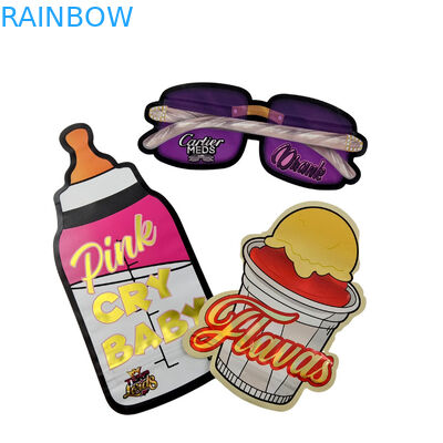 3.5g Embalagem personalizada E Impressão de logotipo Especial Unico Impresso em forma interna Holográfico Corte a Die Saco Mylar