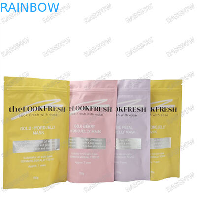 Logotipo Impressão personalizada Sacos reutilizáveis para esfregar o corpo Amostra à prova d'água Saco de pé com fechadura de zip