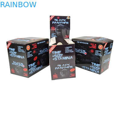 Design personalizado Black Bull Rhino Honey 2023 Hot Sell Rhino Pills Custom Paper Card Display Box Para embalagem de pílulas de rinoceronte