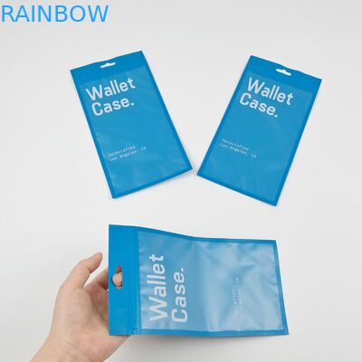 Caixa de carteira de três lados, fecho de fecho, caixa de telefone, sacos de embalagem de plástico