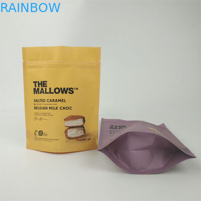 Bolsas de embalagem de papel kraft biodegradável à prova de crianças para lanches e bares