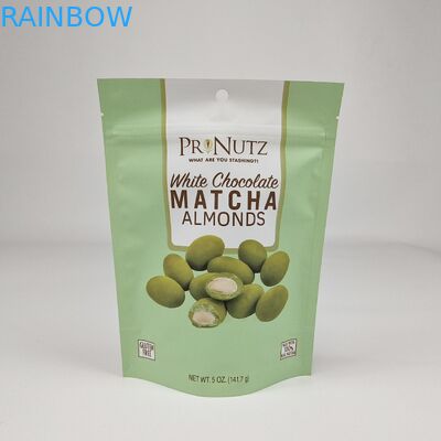 Bolsa de apoio padrão de papel laminado de papel preto embalagem de alimentos saco de zíper com janela clara para carne seca