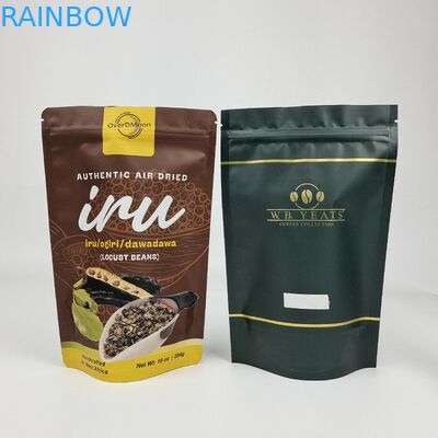 Custom Matte Metallic Finish Foil de alumínio Doypack Stand Up Zipper Pouch Saco de plástico Snack Food