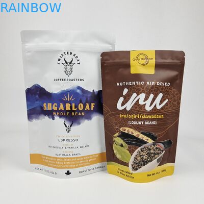 Impressão digital Logotipo personalizado de marca de baixo MOQ Embalagem de plástico stand up Bolsas Mylar Embalagem Bolsa de fecho para armazenamento de alimentos