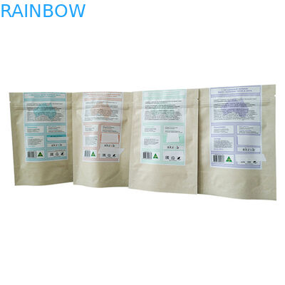 Saquetes de folha de prata erguida com design de embalagem Doy para embalagens de esfregão corporal de café