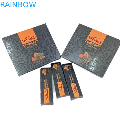 Embalagem de frasco de mel de papel de luxo em cartão Embalagem de caixa de mel elegante e ondulada em preto